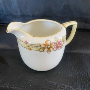 Vintage Nippon Handpainted Floral Small Cream Pitcher